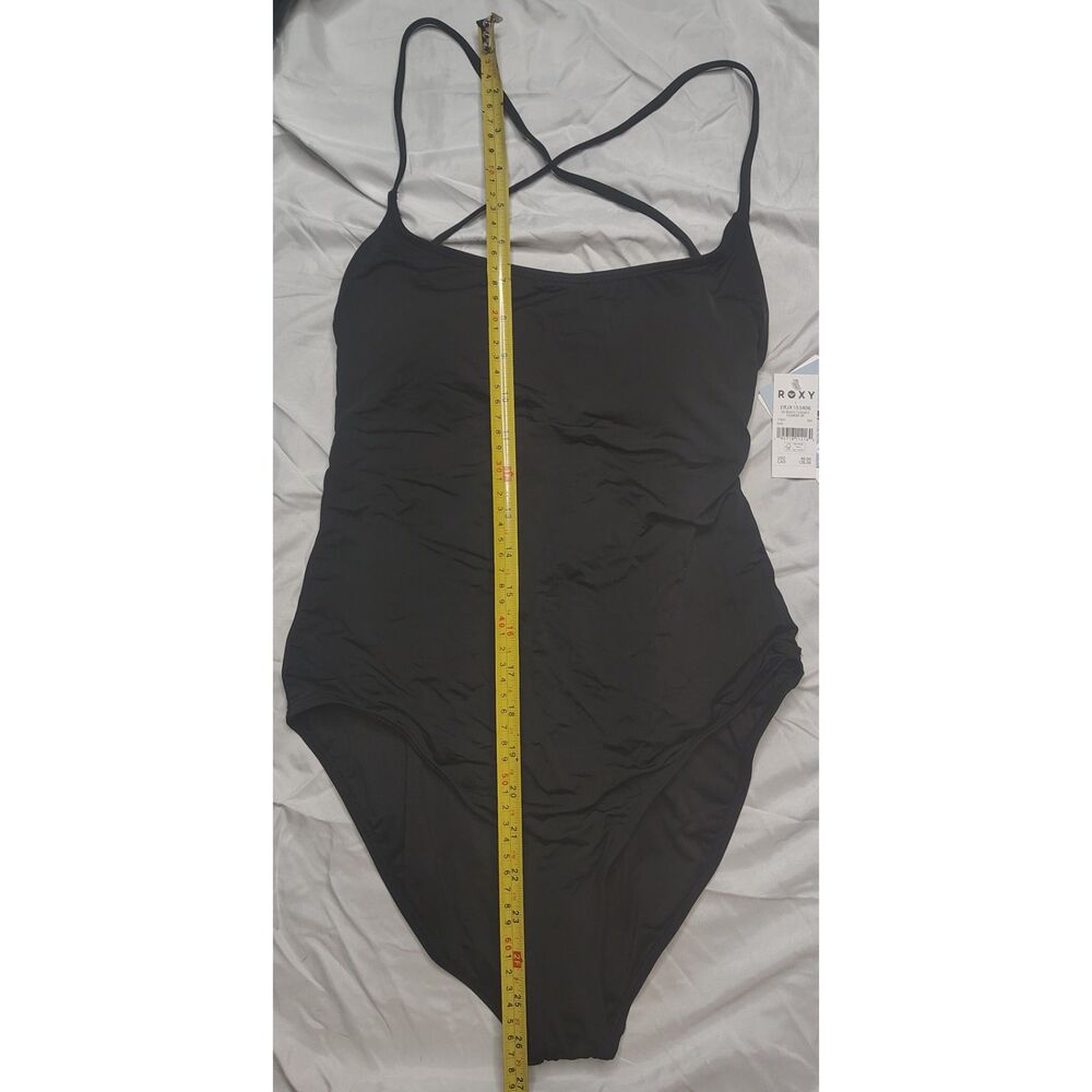NWT Roxy SD Beach Classics Fashion One Piece Swimsuit Size L Surf Beach Black - Picture 11 of 11